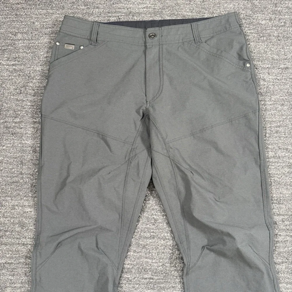 Kuhl Silencr Pants 38x32 Gray Ripstop Water Resistant Stretch Fabric Pockets - Picture 3 of 12